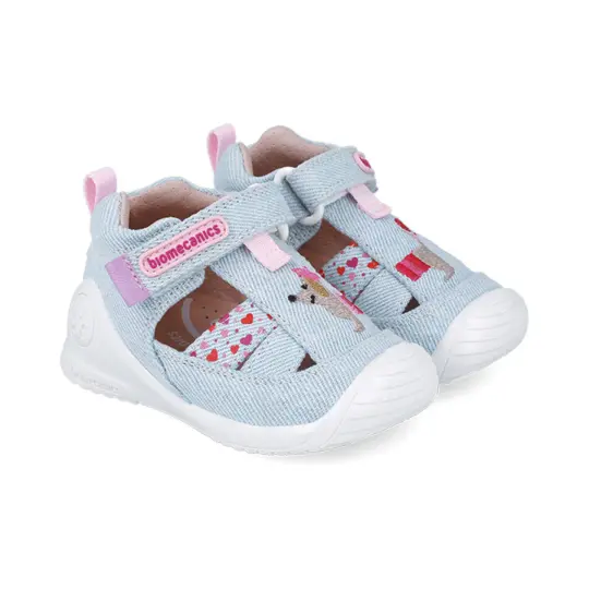 Biogateo Light Denim Canvas Sandals - Dachshund