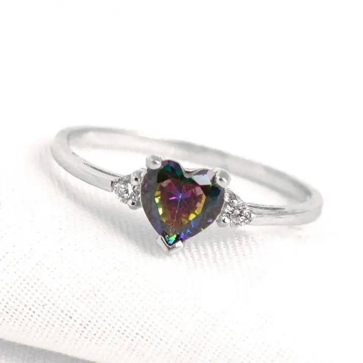 Mystic Topaz Heart Ring