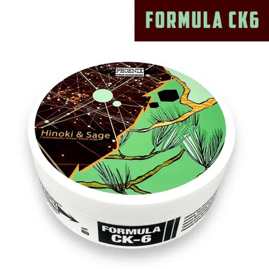 Hinoki & Sage Artisan Shave Soap | Ultra Premium Formula CK-6 | 4 oz