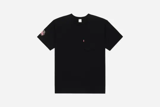 Self Edge x Samurai x 3sixteen "The Redliners" Pocket T-Shirt ~ Black