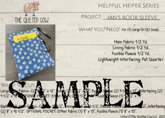 Helpful Heifer Ian's Book Sleeve