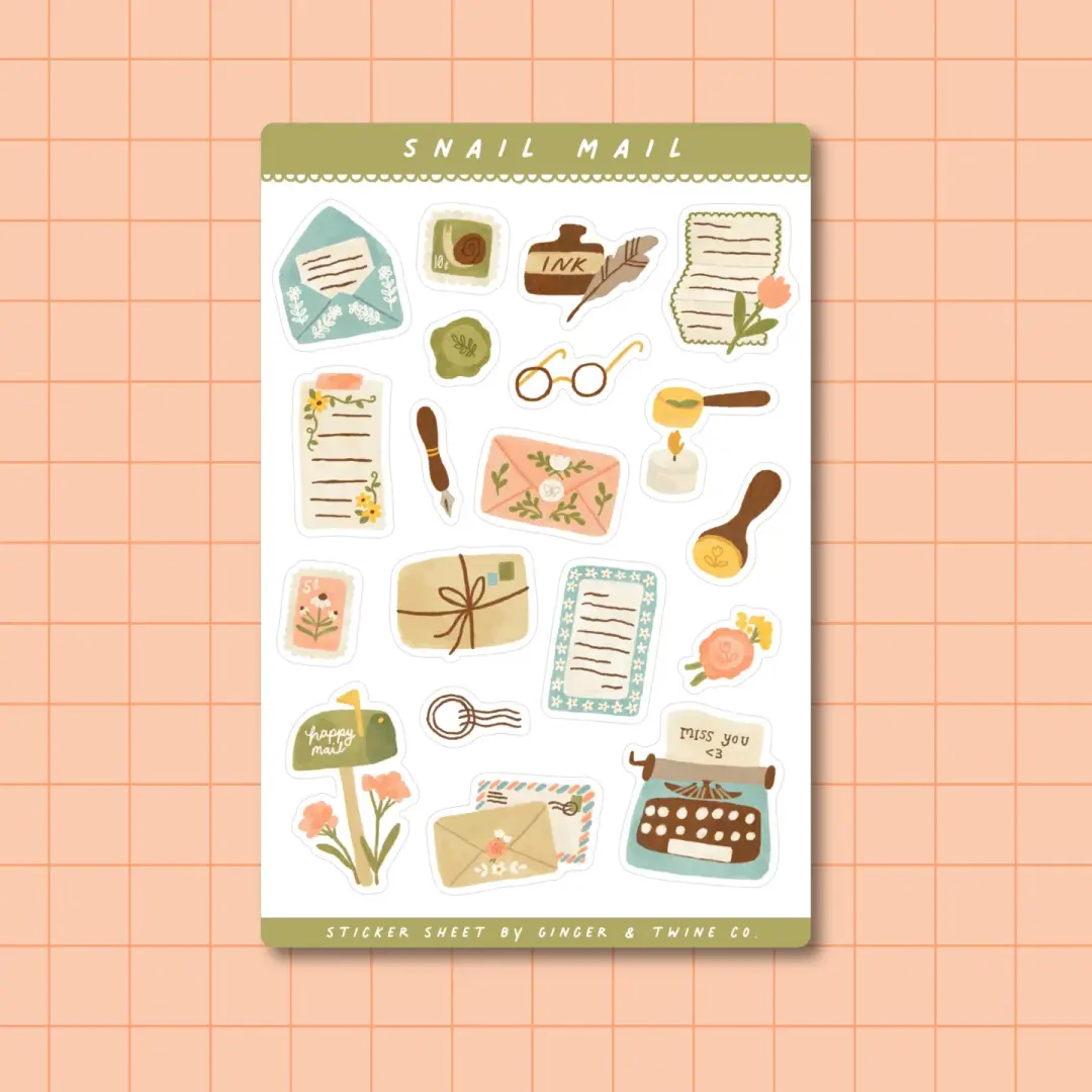Snail Mail Sticker Sheet