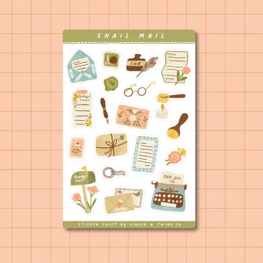 Snail Mail Sticker Sheet