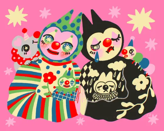 Clowny Besties - Print