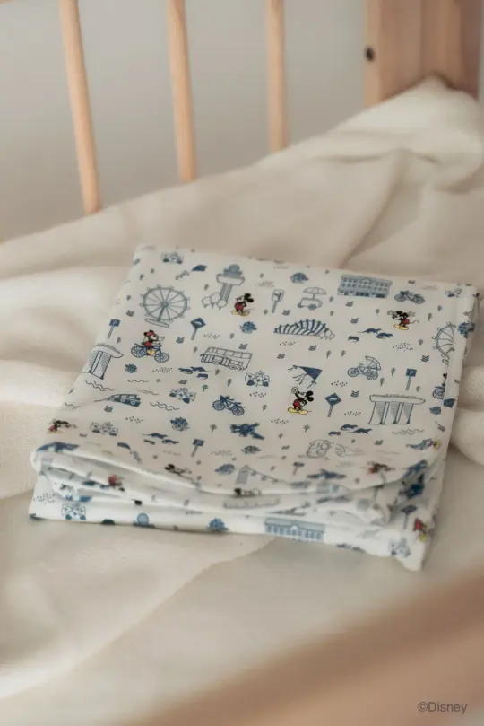 Cotton Jersey Blanket - Blue Road Trip Mickey