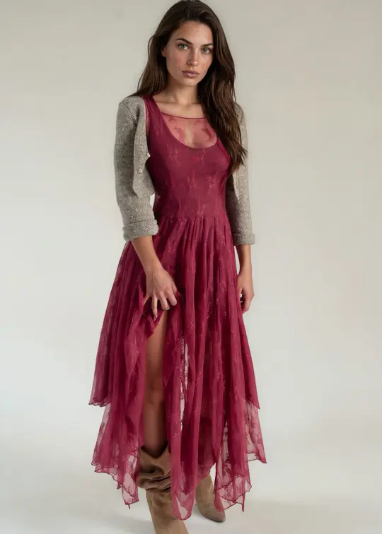 Juliette Dress in Burgundy