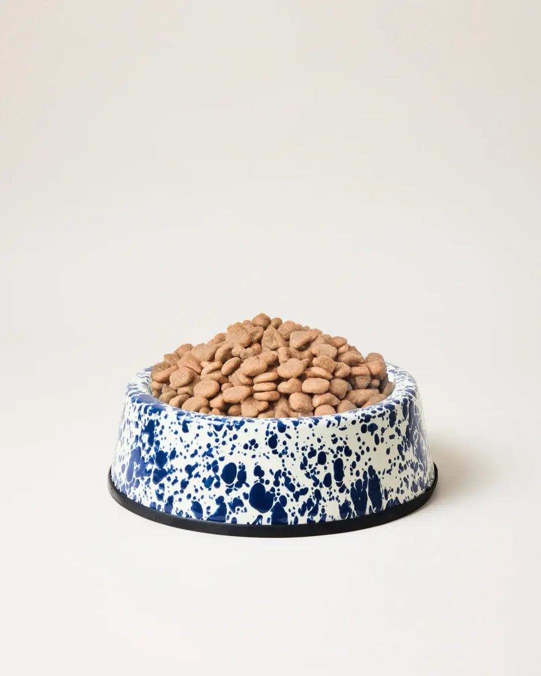 Spatter Enameled Dog Bowl - Navy