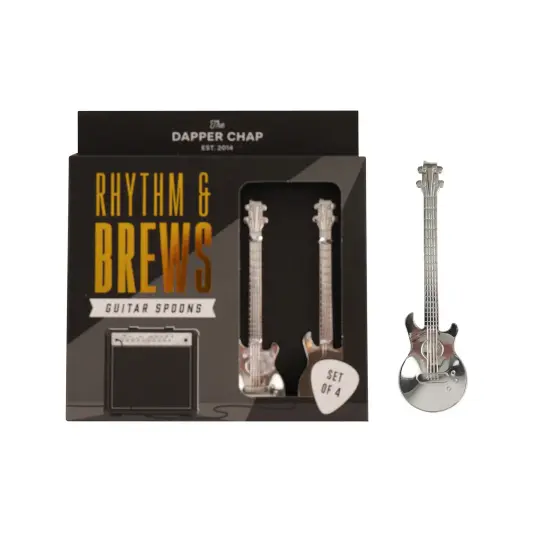 Set of 4 Guitar Spoons in Gift Box