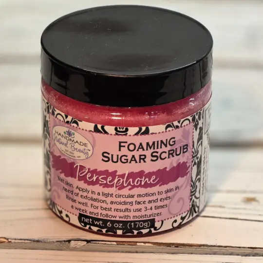 Handmade Natural Beauty: Foaming Sugar Scrub "Persephone" *OVERSTOCK*