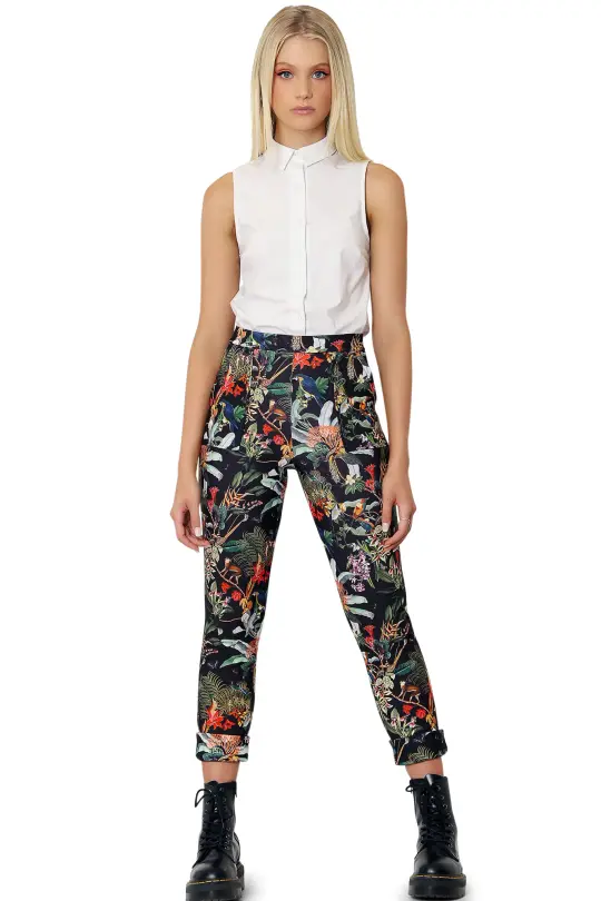 Into The Wild Black Cuffed Pants