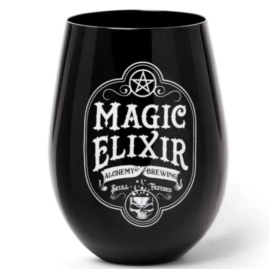 Magic Elixir Stemless Glass in Glossy Black 17.6oz