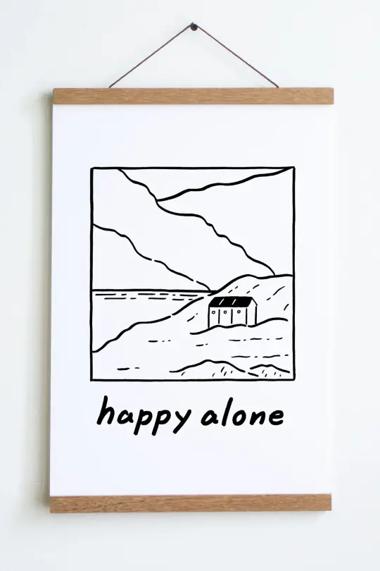 Happy Alone Print