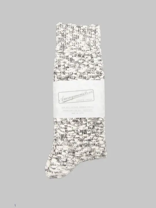 Anonymous Ism Light Weight Slub Crew Socks Black