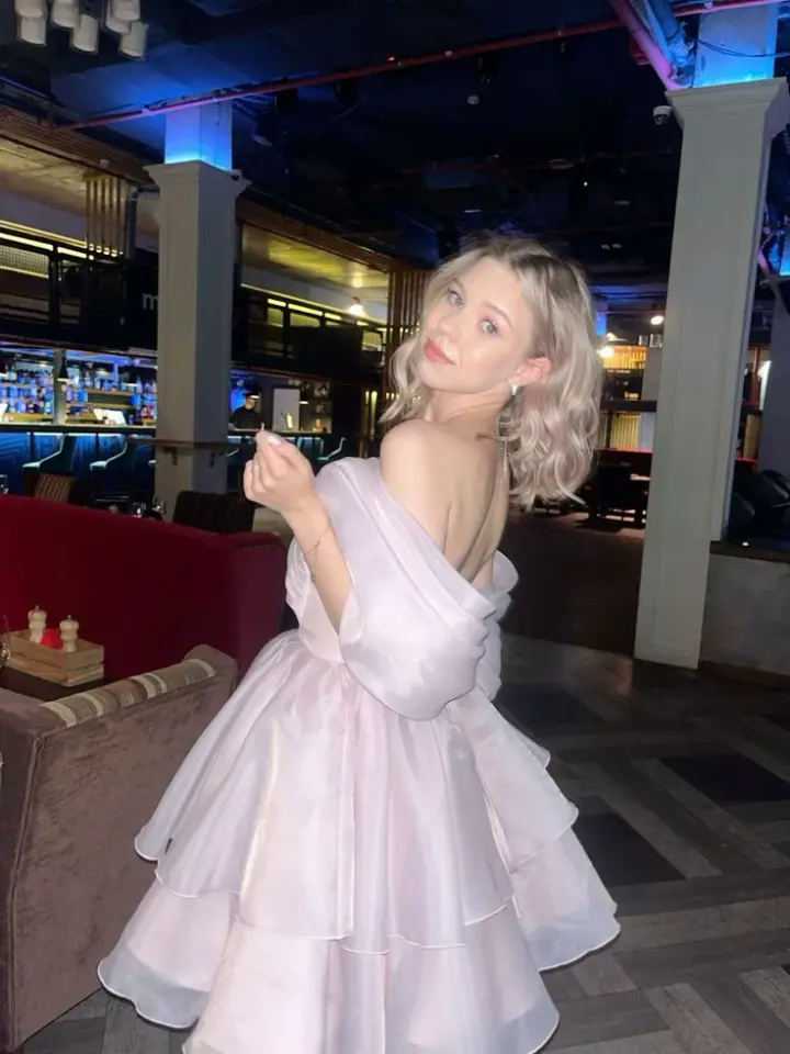 Girlish Silky Women's Homecoming Dress Blush Pink Corset Short Prom Gown Party Dress RS3043