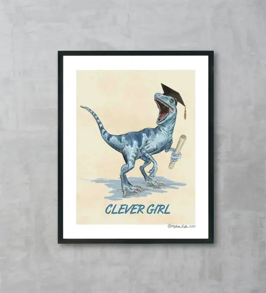 Clever Girl Velociraptor Fine Art Print