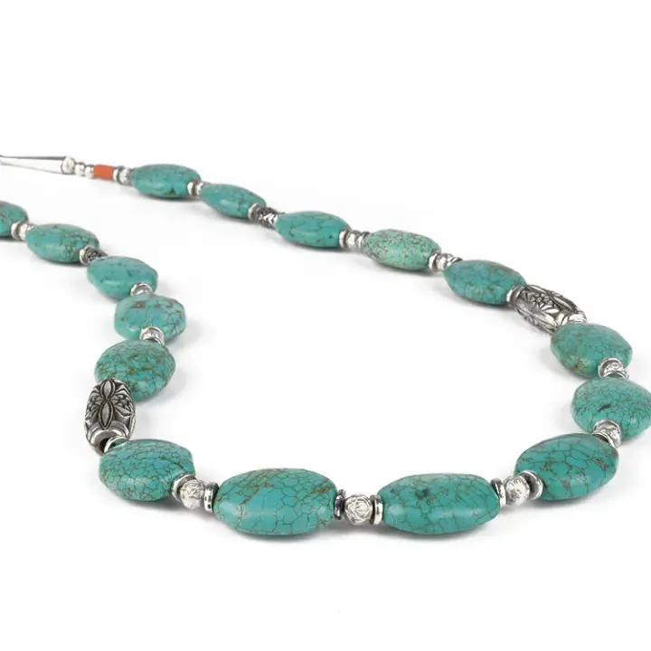 Green Turquoise Ovals Necklace