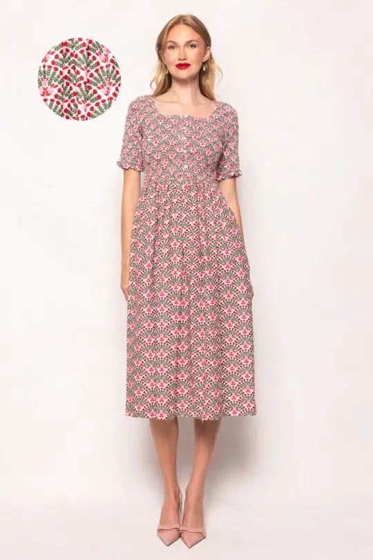 Parker Dress in Floral Fan