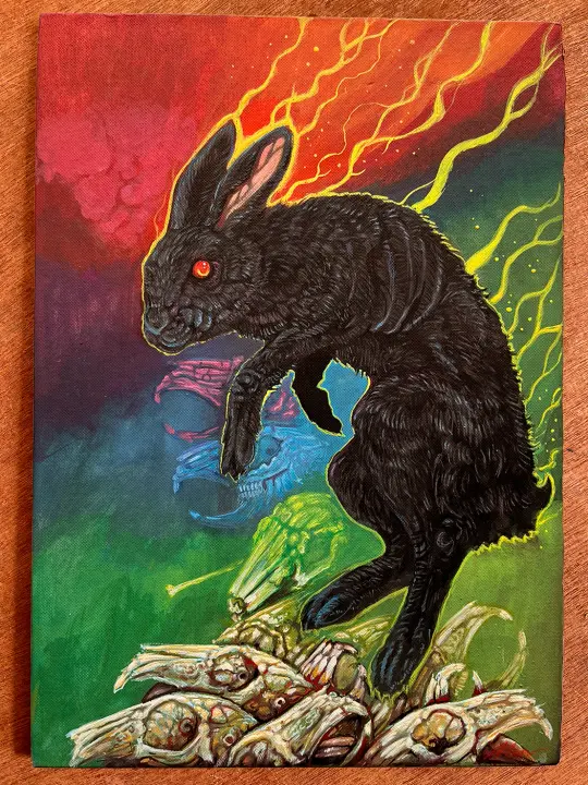 "His Black Majesty" Original watercolour on board