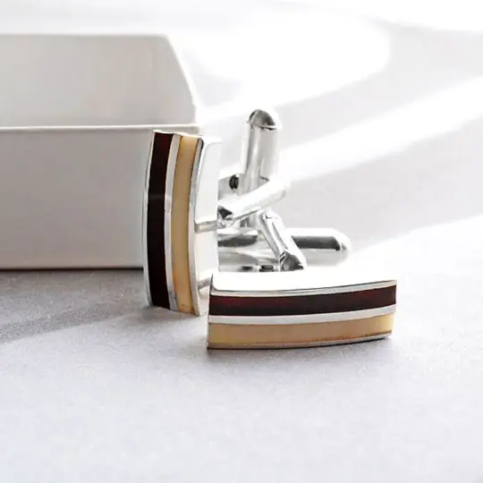 Multi-Colored Amber Cufflinks