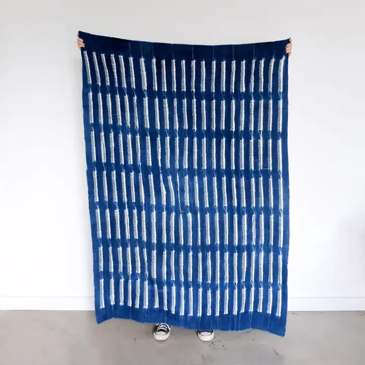 Burkina Faso Indigo with Arrow Bars