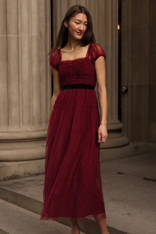 Danae Dress in Red
