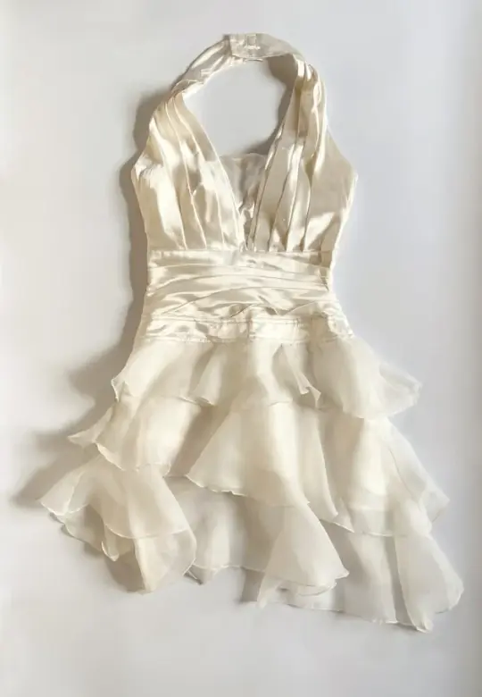Pretty Ivory Ruffled Homecoming Dress ,A-Line Deep V-neck Short Prom Dress RS943