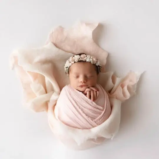Shop the Look:  Soft Pink and Ivory Tones Merino Silk Felted Layer