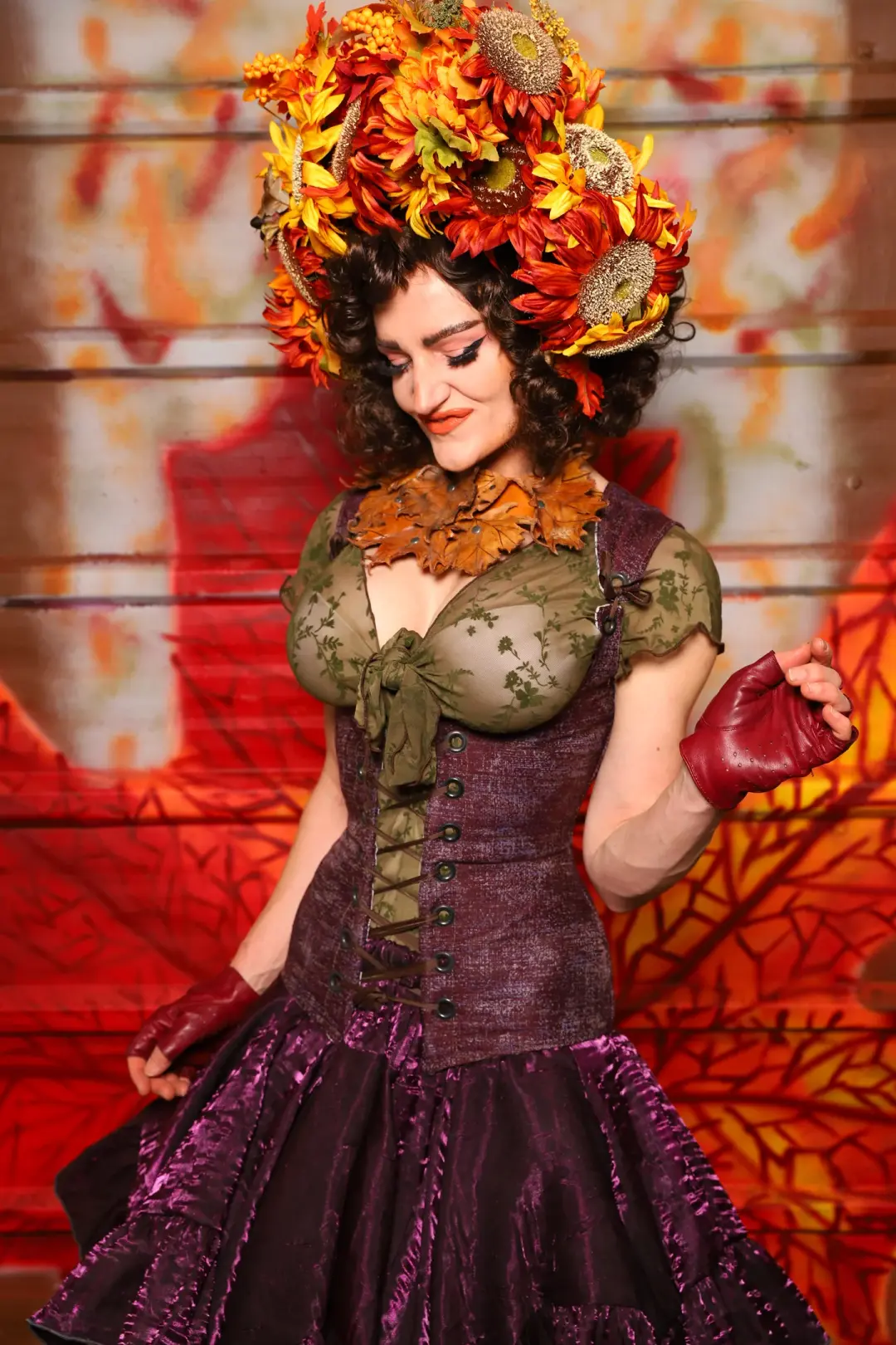 21. Greta Corset in Plum Texture - The Fall Fabulosity! Collection
