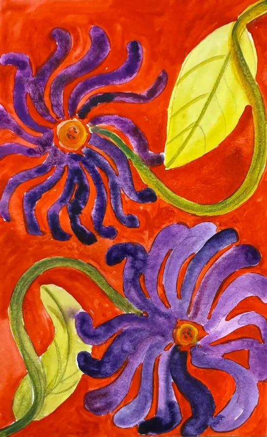 Small Contemporary Watercolor Painting