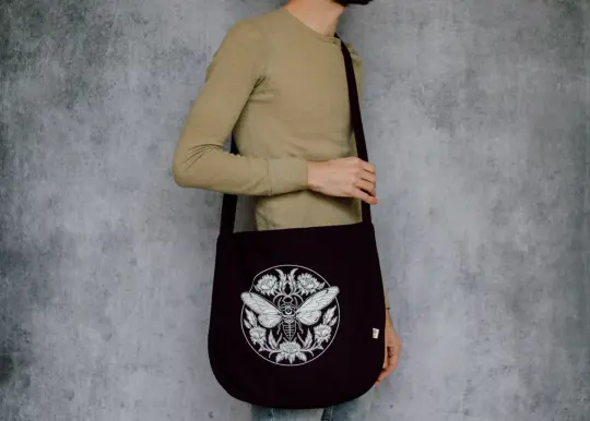 Cicada Floral Slouch Bag