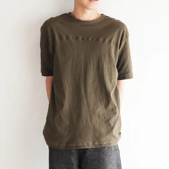 Loop Wheel Organic Cotton Front Yoke T-shirt