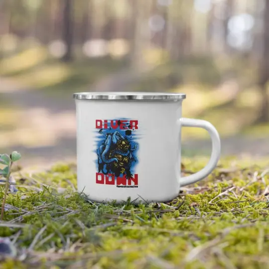 Diver Down Homage to the Original Seaforth Spiced! Classic Enamel Camper's Coffee Mug