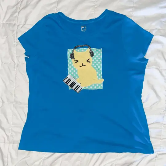 piano kitty shirt - 1