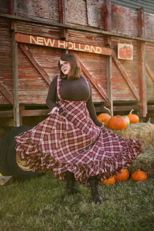 Wildberry Wine Jumperskirt 100% Cotton (Pre-Order) (Coming October 20th, 5PM PST)