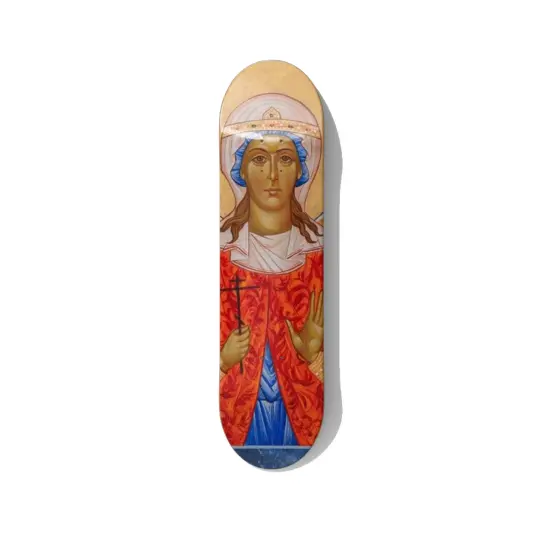 Byzantine Icon Female Saint Skateboard Wall Art