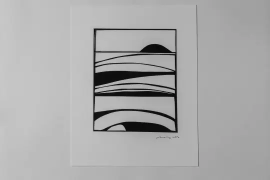 Abstract Sunrise {Original Papercut - 11x14"}