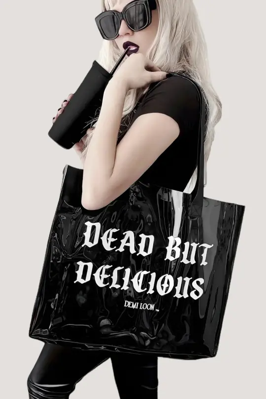 Dead but Delicious Oversized Jelly Tote Bag