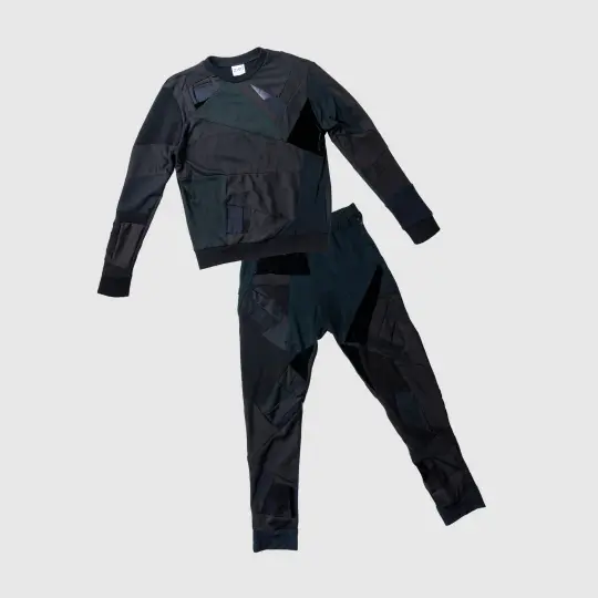 black 'all-over reroll': the sweats set