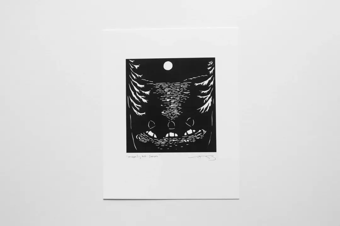 "Moonlight Swim" 8x10" print