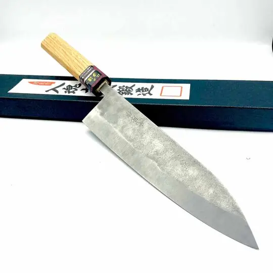 Goko Hamono Stainless Clad White #1 Nashiji Gyuto 210mm
