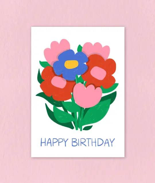 Birthday Card "Flowers"
