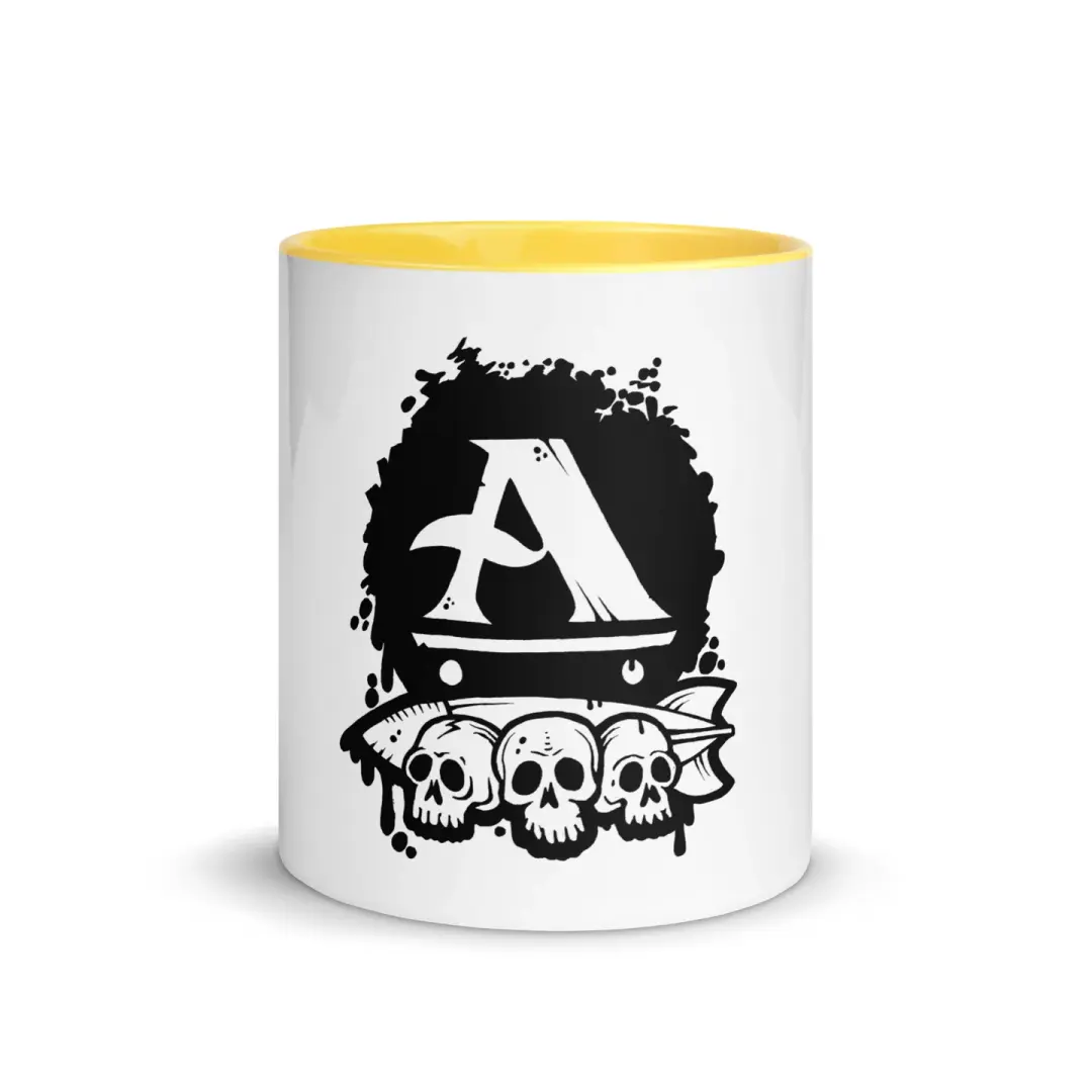 Skulls & Bomb Mug with Color Inside