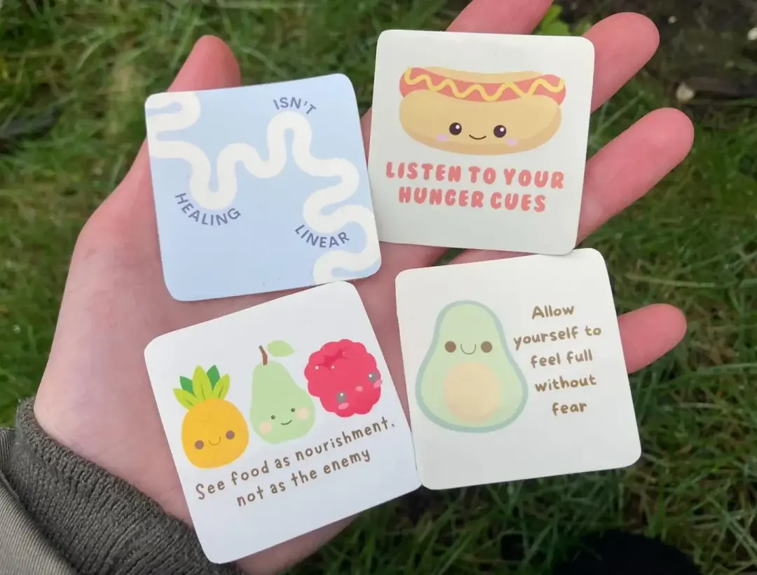 Anorexia recovery sticker set