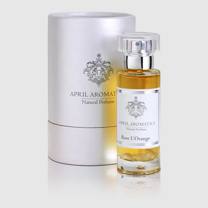 Rose L'Orange — natural perfume by April Aromatics, centifolia rose, rose otto, Neroli and powdery undertone of vanilla,…