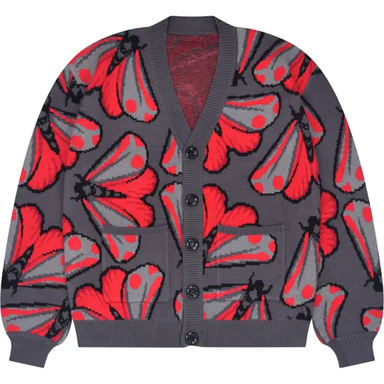 Cinnabar Moth Cardigan