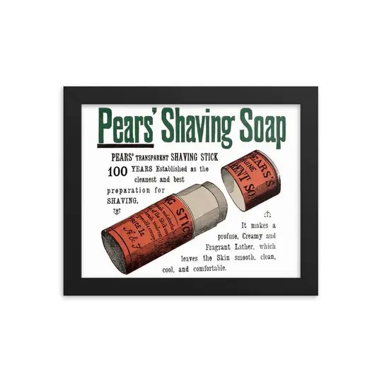 Vintage Shave Stick Advert Framed Print
