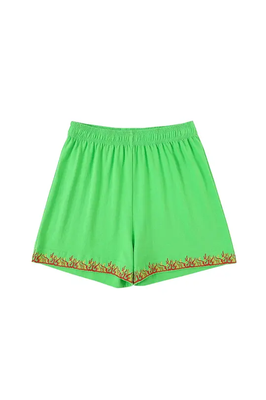 Flaming Cotton Shorts Lime