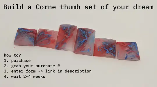 Pseudo Cast Me Corne Choc Thumb Keycaps
