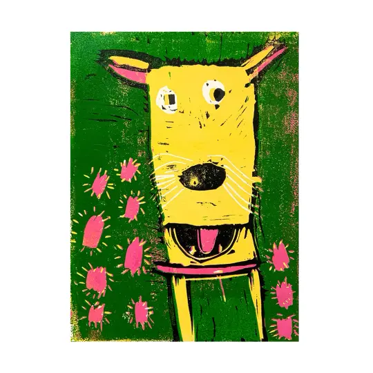 Frank's Custom Pet Portraits: Linocut Print