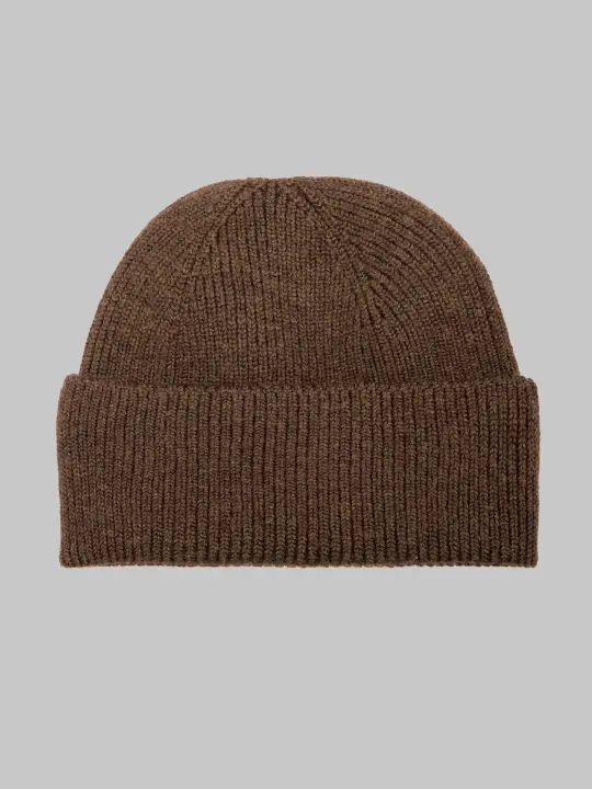 ROTOTO Washable Merino Seamless Beanie Brown